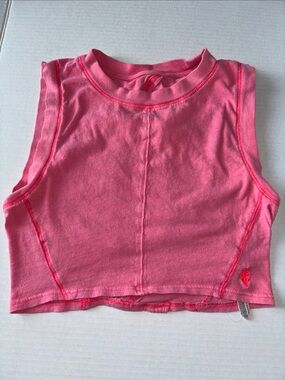 FP Movement by Free People Neon Pink Cropped Tank Top